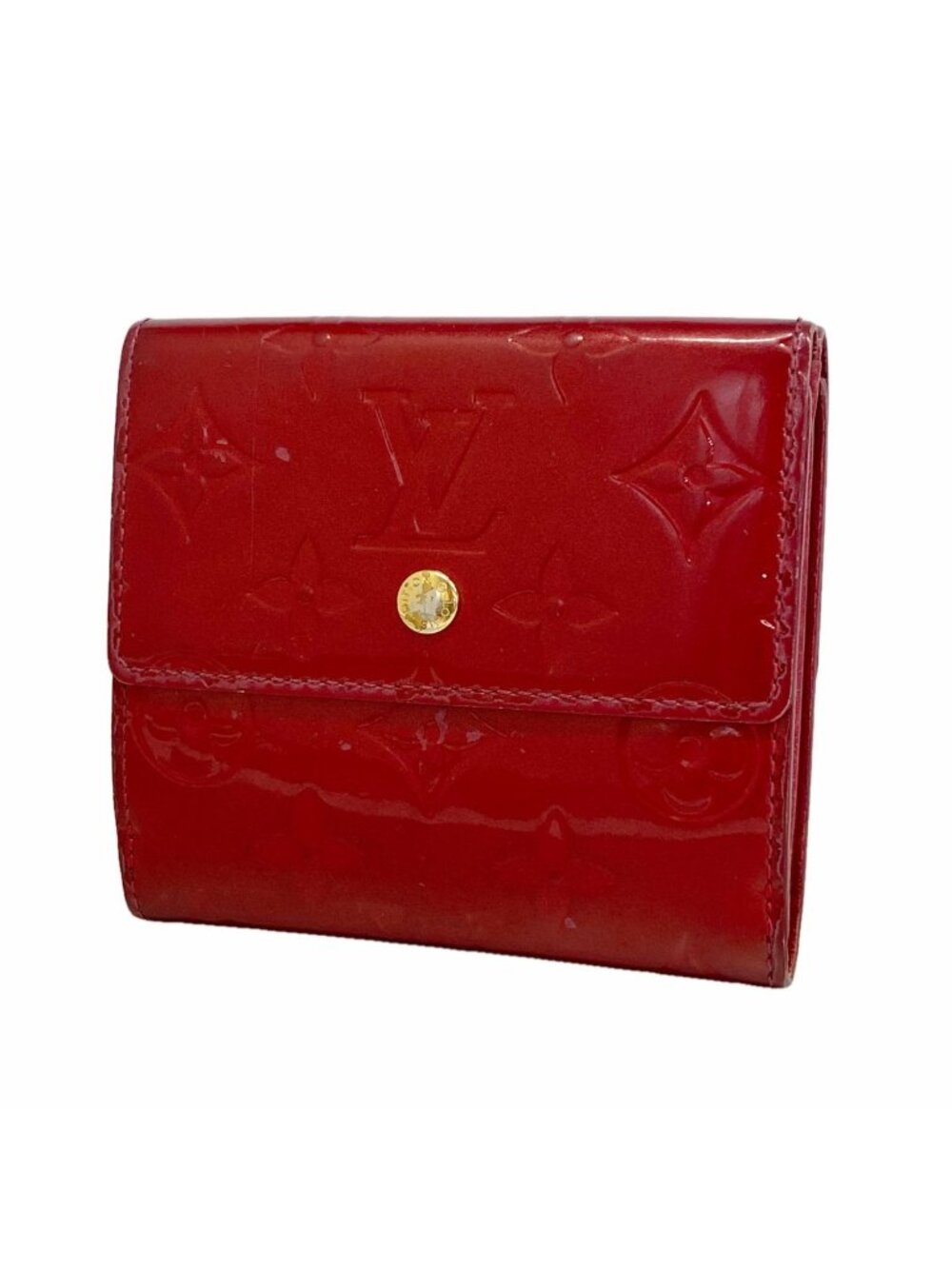 Louis Vuitton Trifold Wallet Vernis Porte Monnaie Billets Cartes Credit Pomme